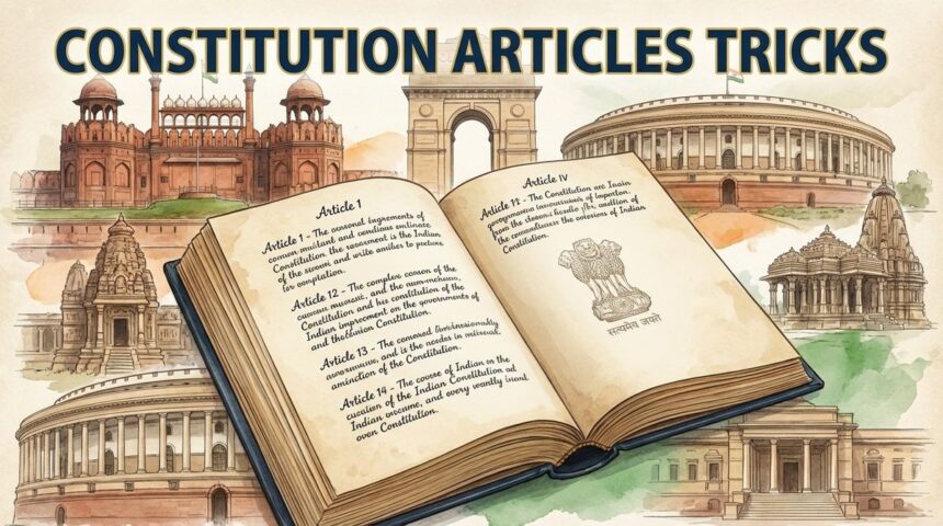 Indian constitution articles short tricks