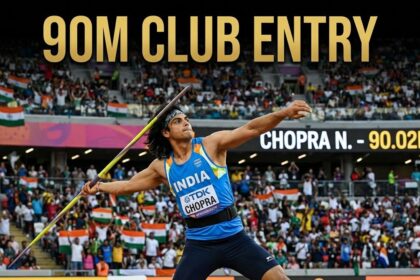Neeraj chopra javelin throw 90m record