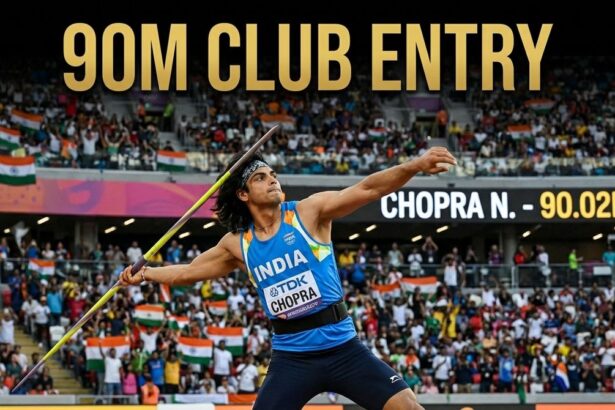 Neeraj chopra javelin throw 90m record