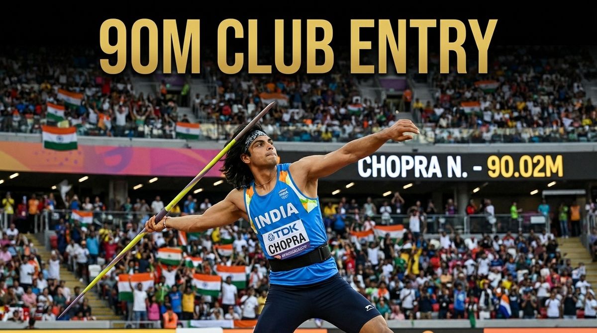 Neeraj chopra javelin throw 90m record