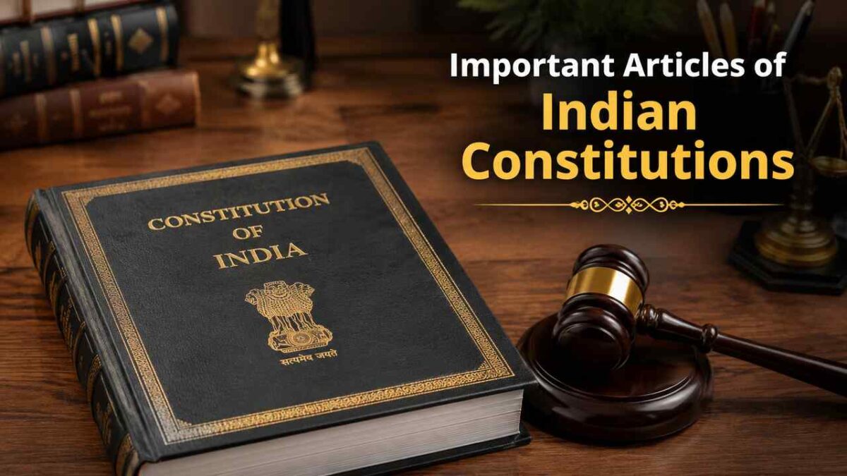 Important articles of indian constitutions