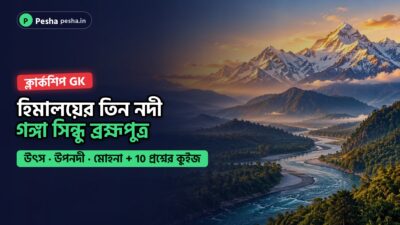 হিমালয়ের পাহাড় থেকে নেমে আসা নদী