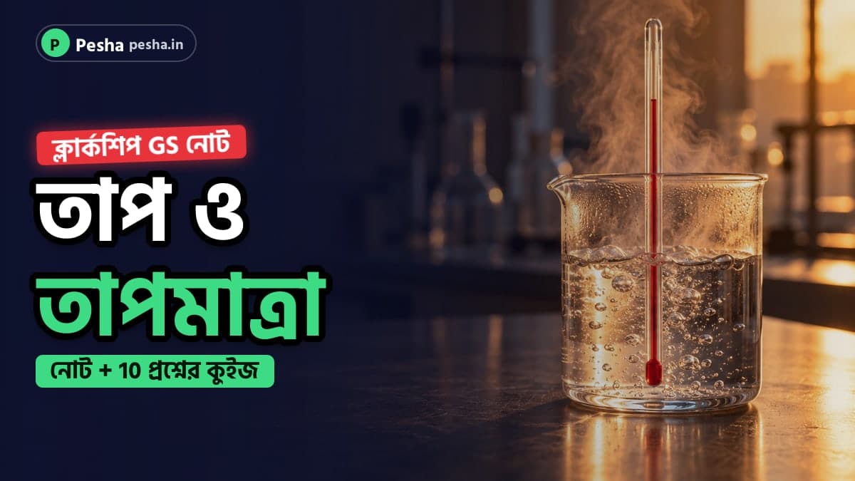 কাচের থার্মোমিটার ও বাষ্প ওঠা জলের বিকার